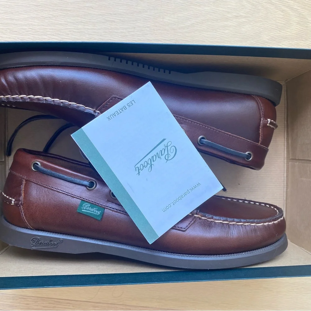 Classic Men’s Brown Leather Boat Shoes